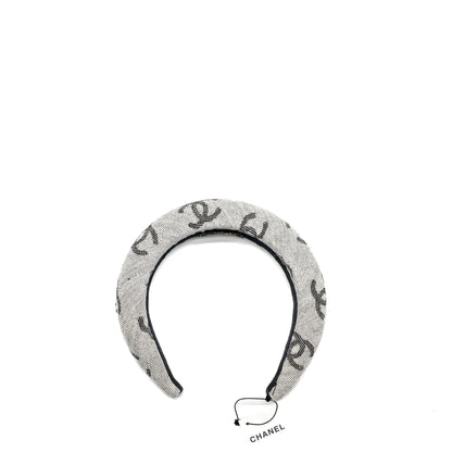 Chanel 22S CC Logo Headband Cotton White / Black