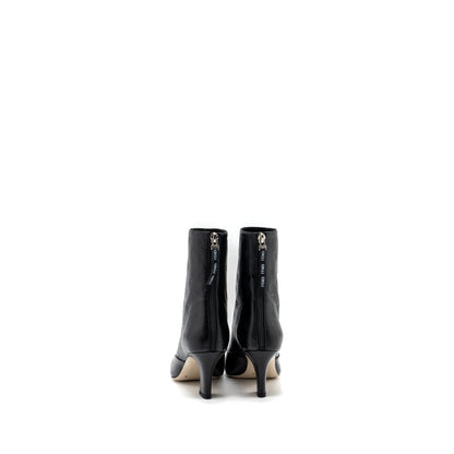Fendi Size 38 print boots with heel leather black
