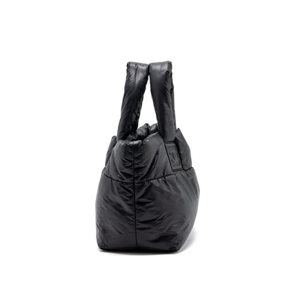 Chanel small puffy Down tote bag nylon black SHW