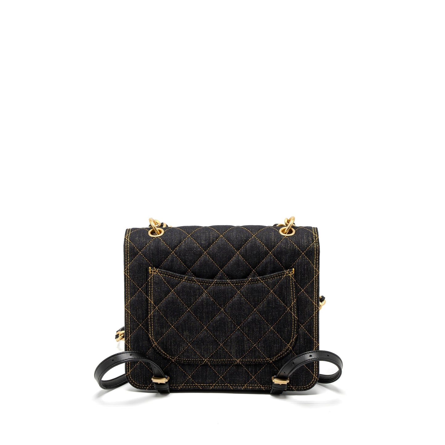 Chanel 23S Flap Backpack Denim Dark Blue Brushed GHW (Microchip)