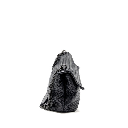 Bottega Veneta Olympia Purse Leather Black with Black Hardware