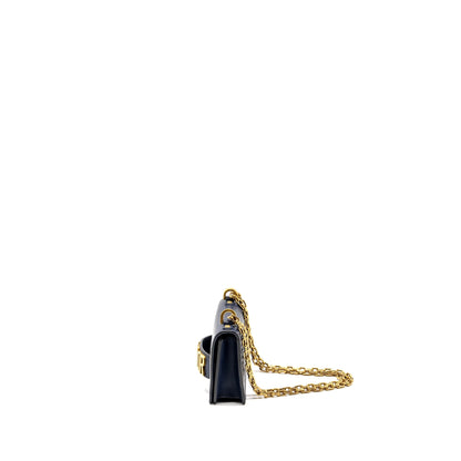 Dior Mini JâADIOR Chain Flap Purse Calfskin Navy Blue