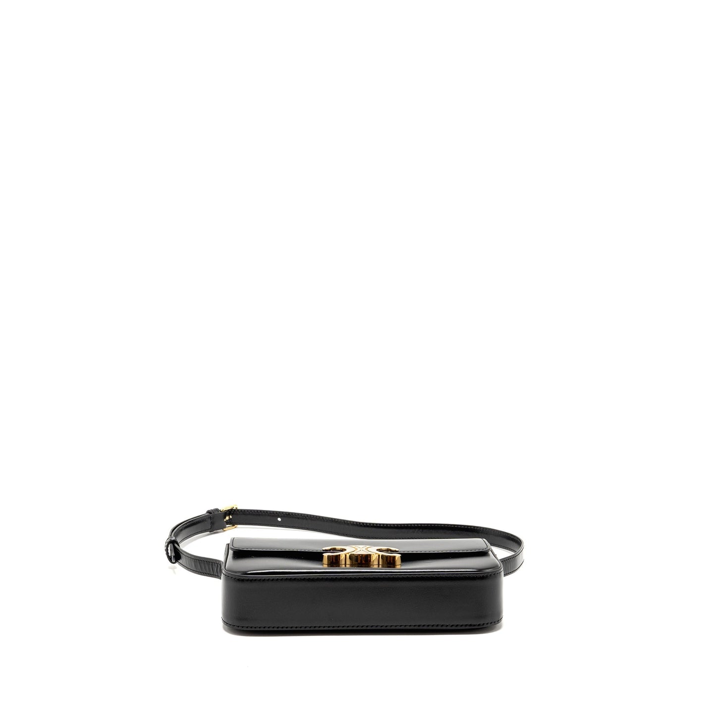 CELINE Triomphe Mini Purse Calfskin Black