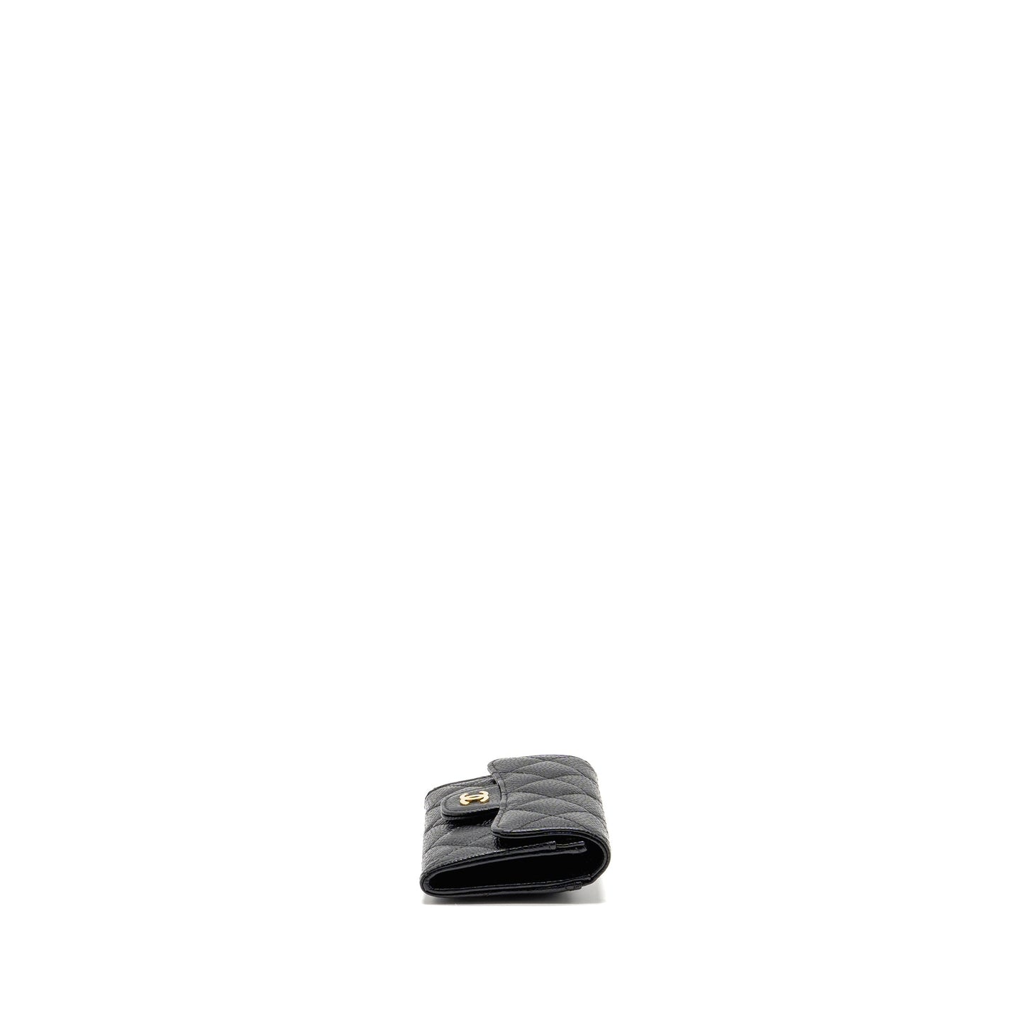 Chanel Classic Flap card holder caviar black GHW (microchip)
