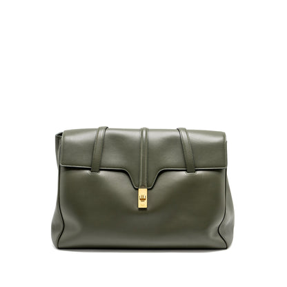 Celine Large Soft 16 Purse Smooth Calfskin Dark Green
