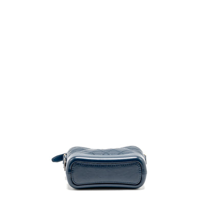 Chanel Small Gabrielle Hobo Bag Aged Calfskin Blue Multicoloured Hardware