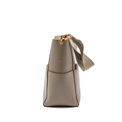 Celine Sangle Bucket Purse Grained Calfskin Grey