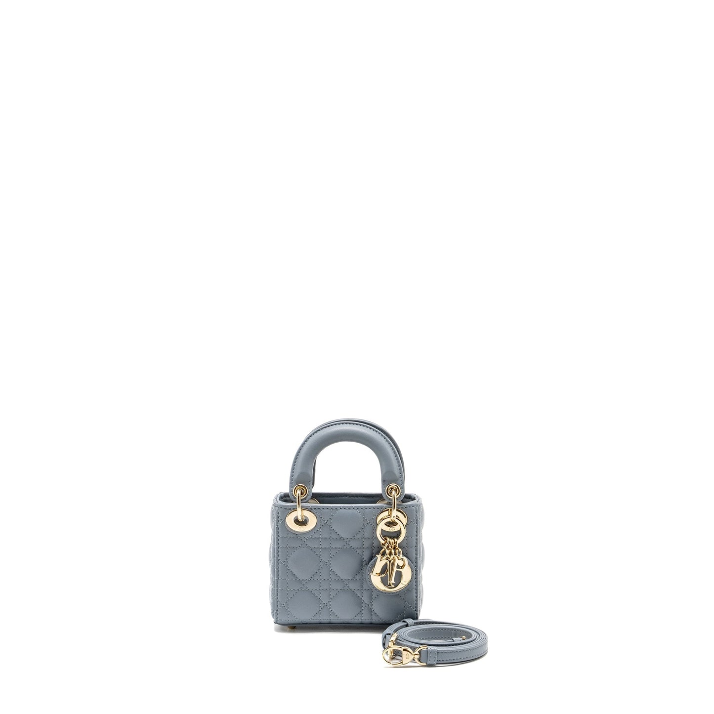 Dior Lady Dior Micro Purse Lambskin Cloud Blue