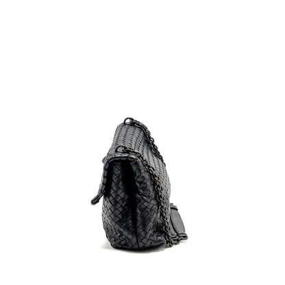 Bottega Veneta Olympia Purse Leather Black with Black Hardware