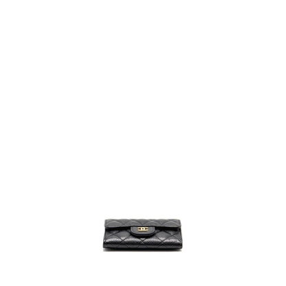 Chanel Classic Flap card holder caviar black GHW (microchip)
