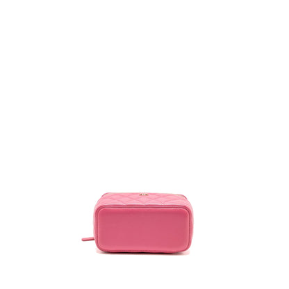 Chanel Long Vanity Case with Chain Caviar Hot Pink LGHW