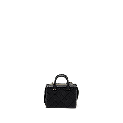 Chanel 22B Small Vanity Case Calfskin Black GHW (Microchip)