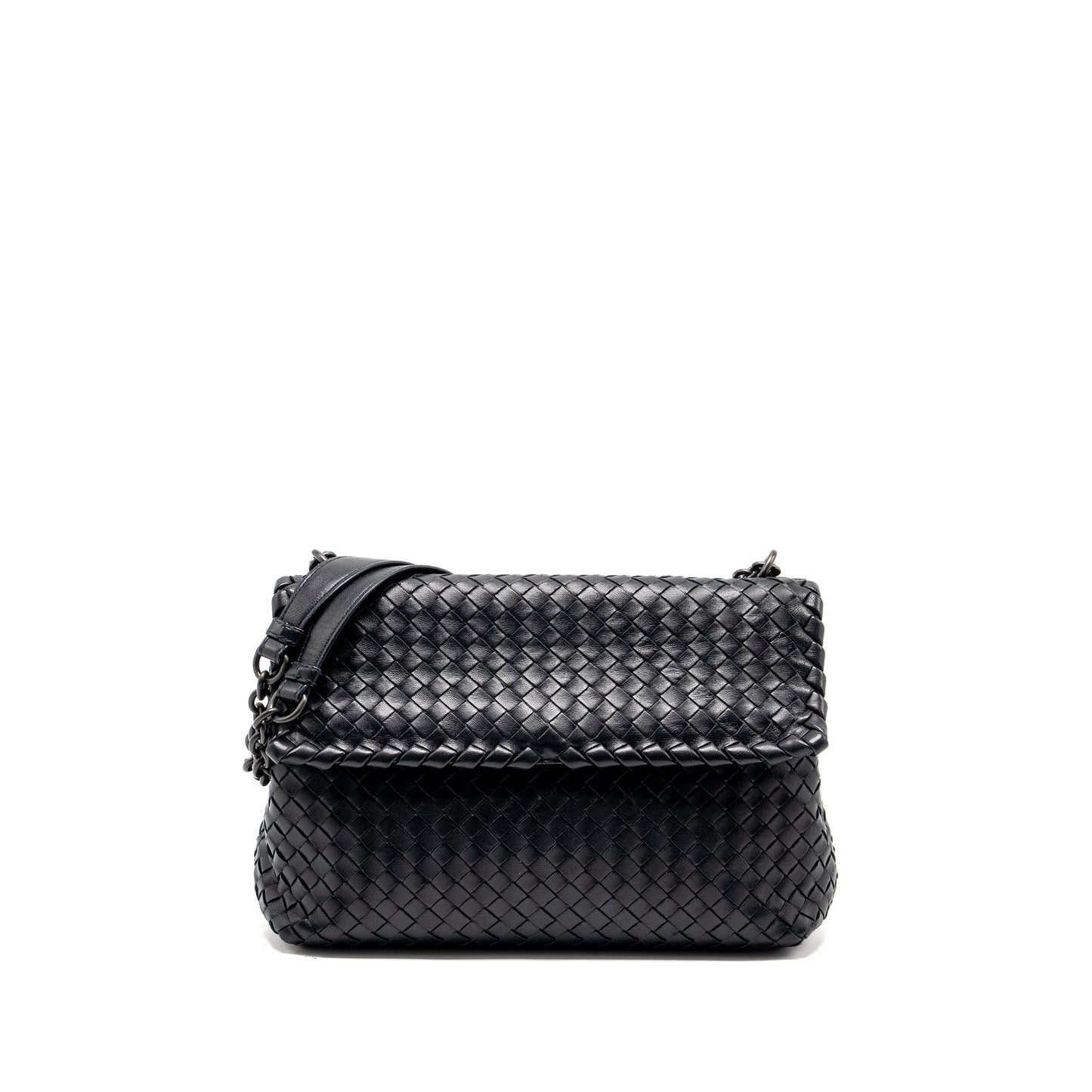 Bottega Veneta Olympia Purse Leather Black with Black Hardware