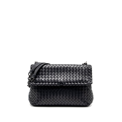 Bottega Veneta Olympia Purse Leather Black with Black Hardware