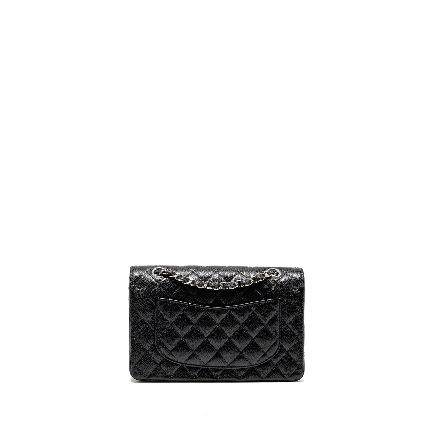 CHANEL Small Classic Double Flap Bag Caviar Black SHW
