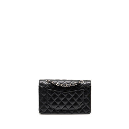CHANEL Small Classic Double Flap Bag Caviar Black SHW