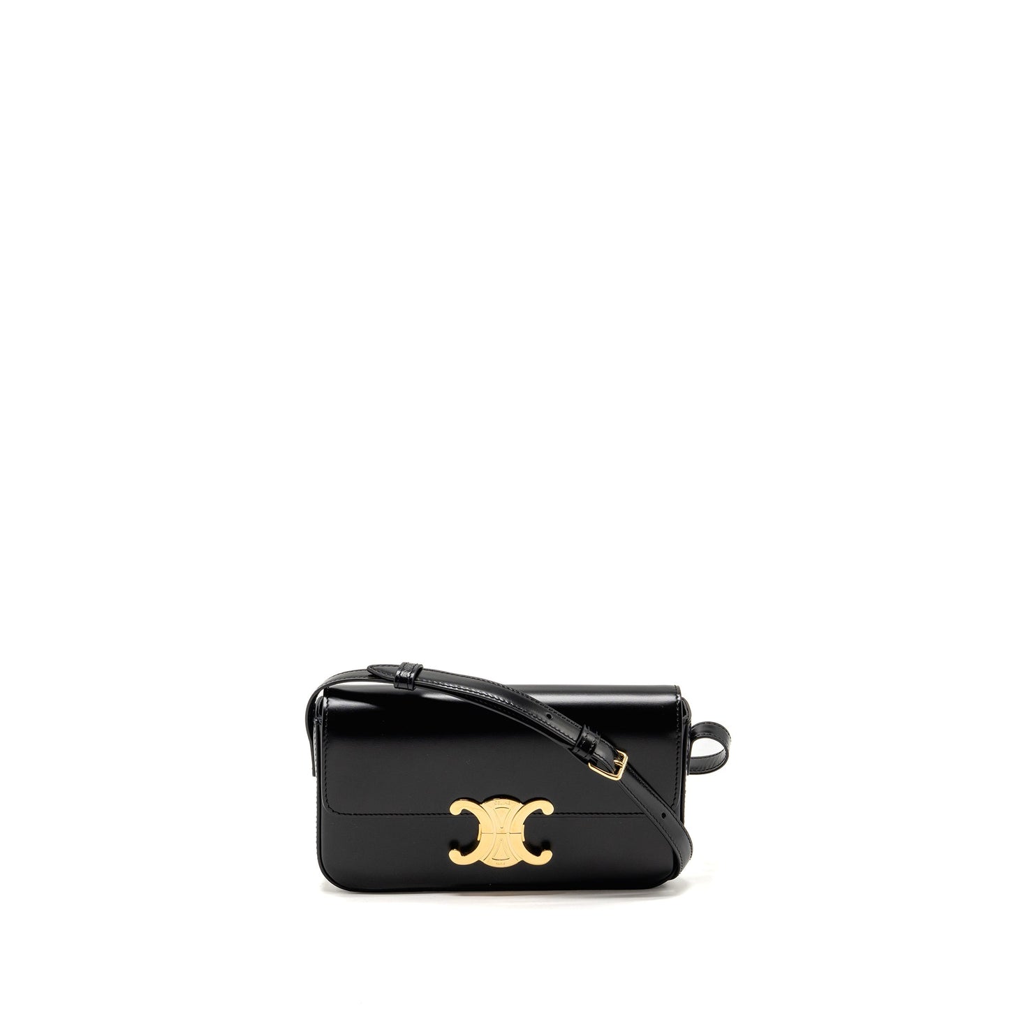 CELINE Triomphe Mini Purse Calfskin Black