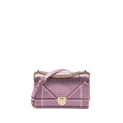 Dior Diorama Purse Metallic Pink