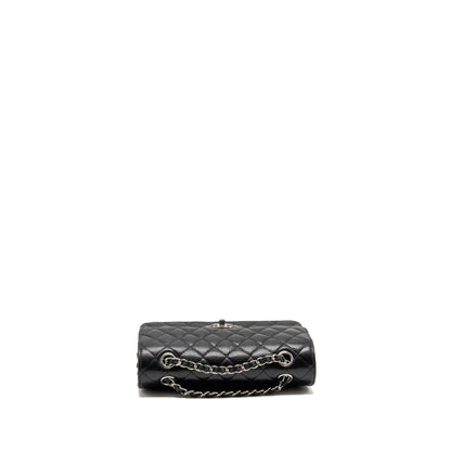CHANEL Small Classic Double Flap Bag Caviar Black SHW