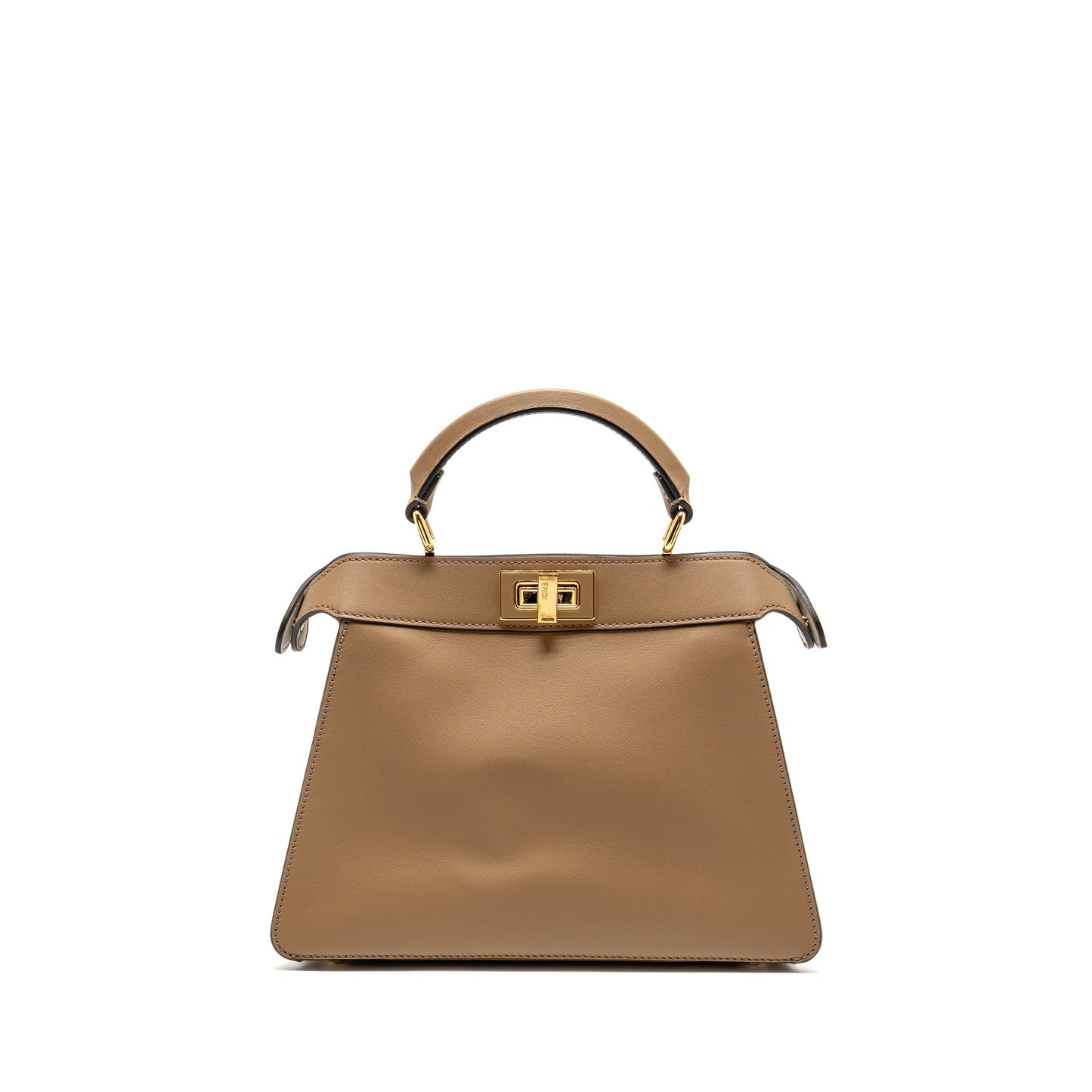 Fendi Small Peekaboo ISeeU Purse Napa Leather White/Beige