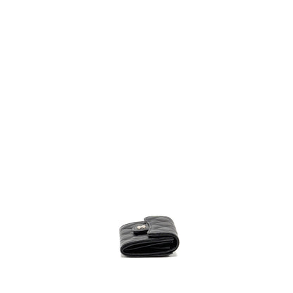 Chanel Classic Flap Card Holder Caviar Black LGHW (Microchip)