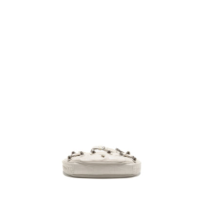 Balenciaga Mini Le Cagole Mini Purse Calfskin White