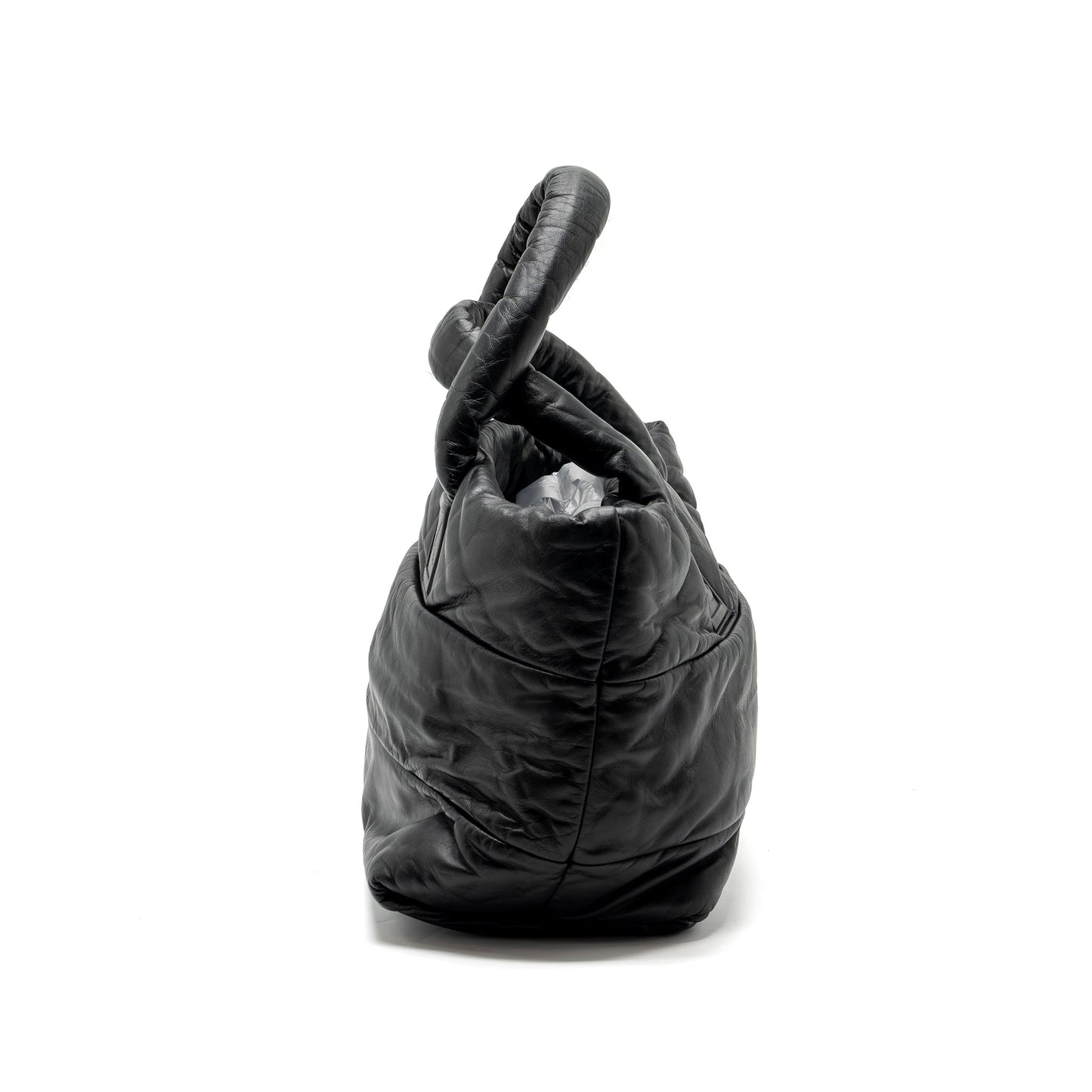 Chanel Puffy Down Down Tote Bag lambskin Black SHW