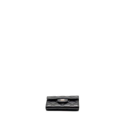 Chanel Classic Flap Card Holder Caviar Black LGHW (Microchip)