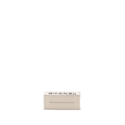 Chanel Paris-Hamburg runway container clutch bag white / black / red SHW
