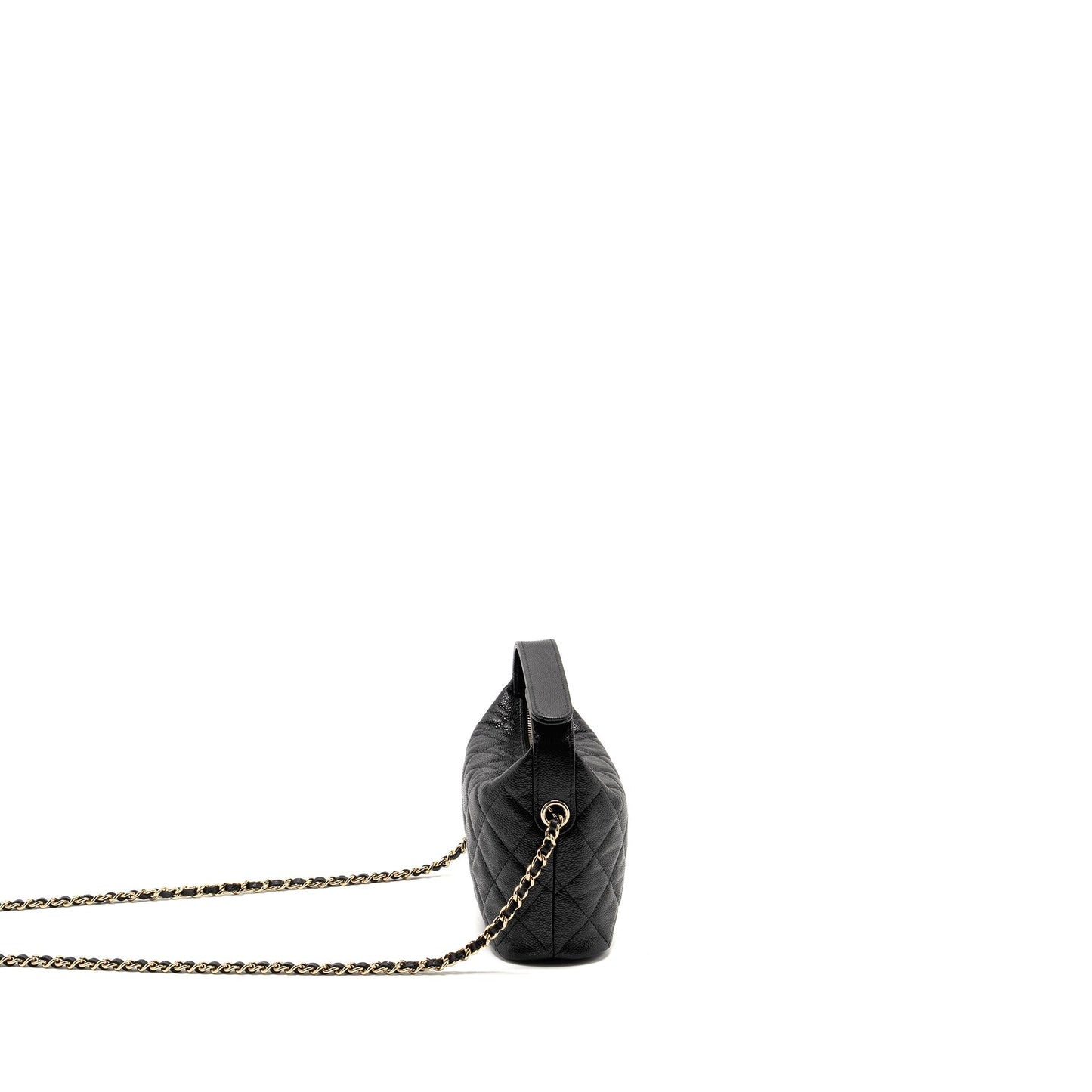 Chanel 25c Quilted Hobo Bag Caviar Black GHW (microchip)