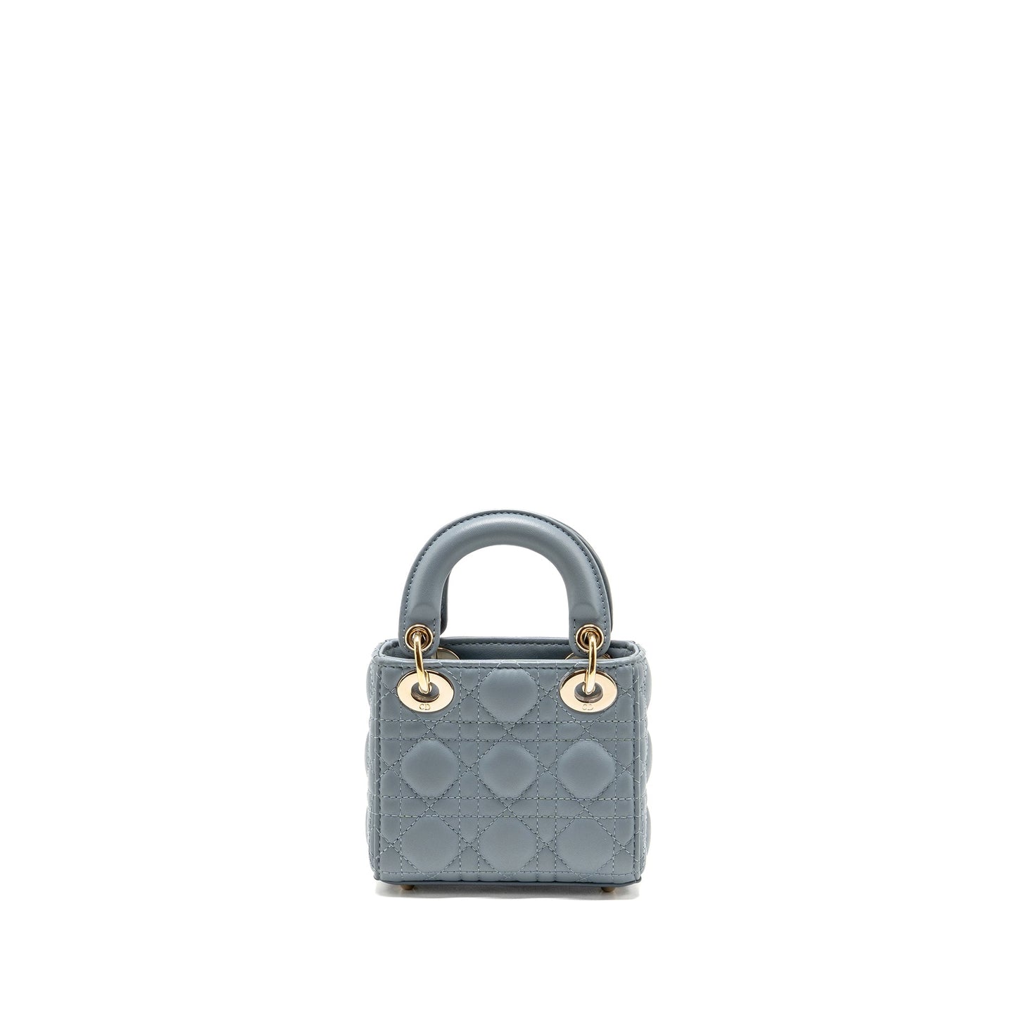 Dior Micro Lady Dior Cannage Lambskin Grey