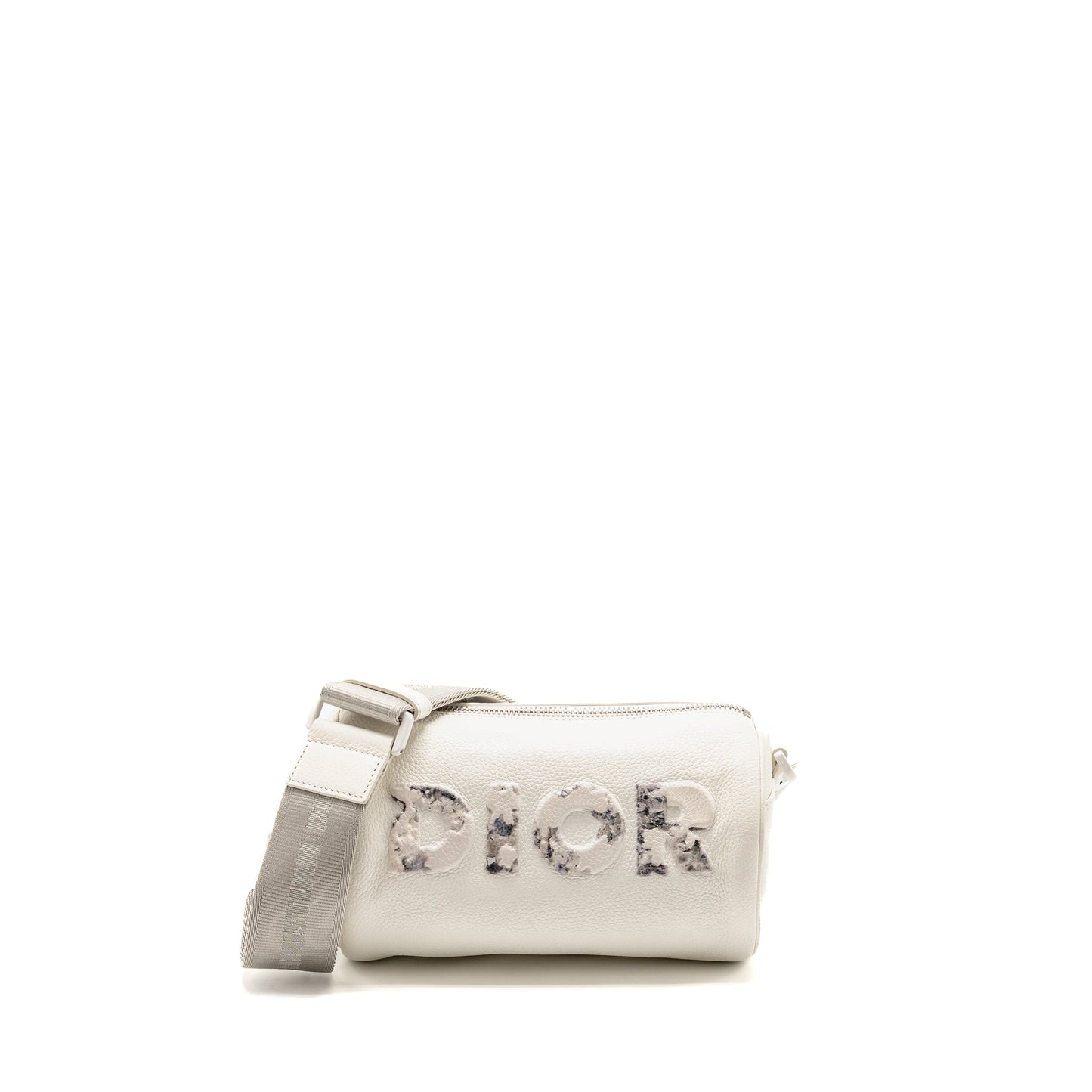 Dior Homme x Daniel Arsham Roller Messager Purse Grained Calfskin White