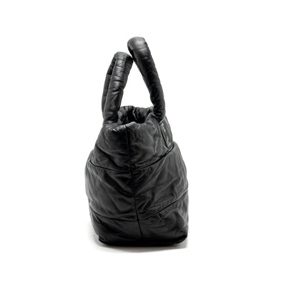Chanel Puffy Down Down Tote Bag lambskin Black SHW