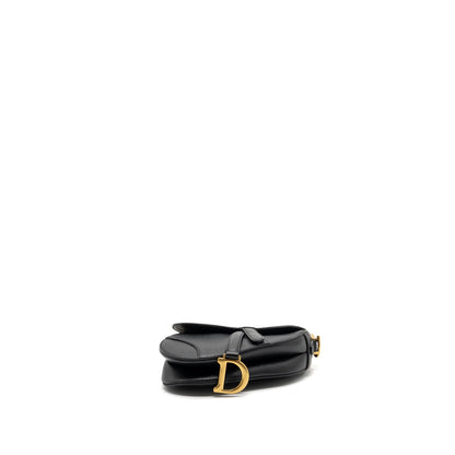 Dior Mini Saddle Purse Calfskin Black