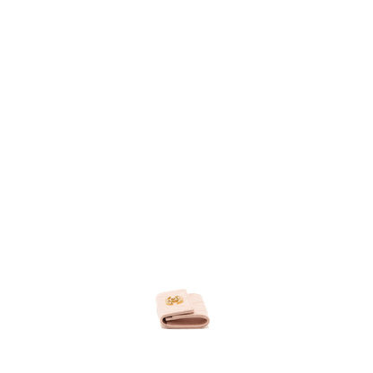 Chanel 19 Card Holder Lambskin Light Pink GHW (microchip)