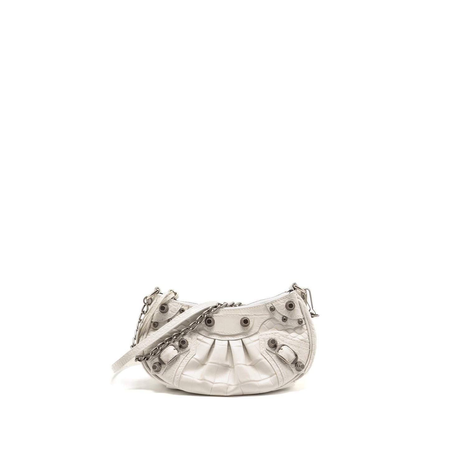 Balenciaga Mini Le Cagole Mini Purse Calfskin White