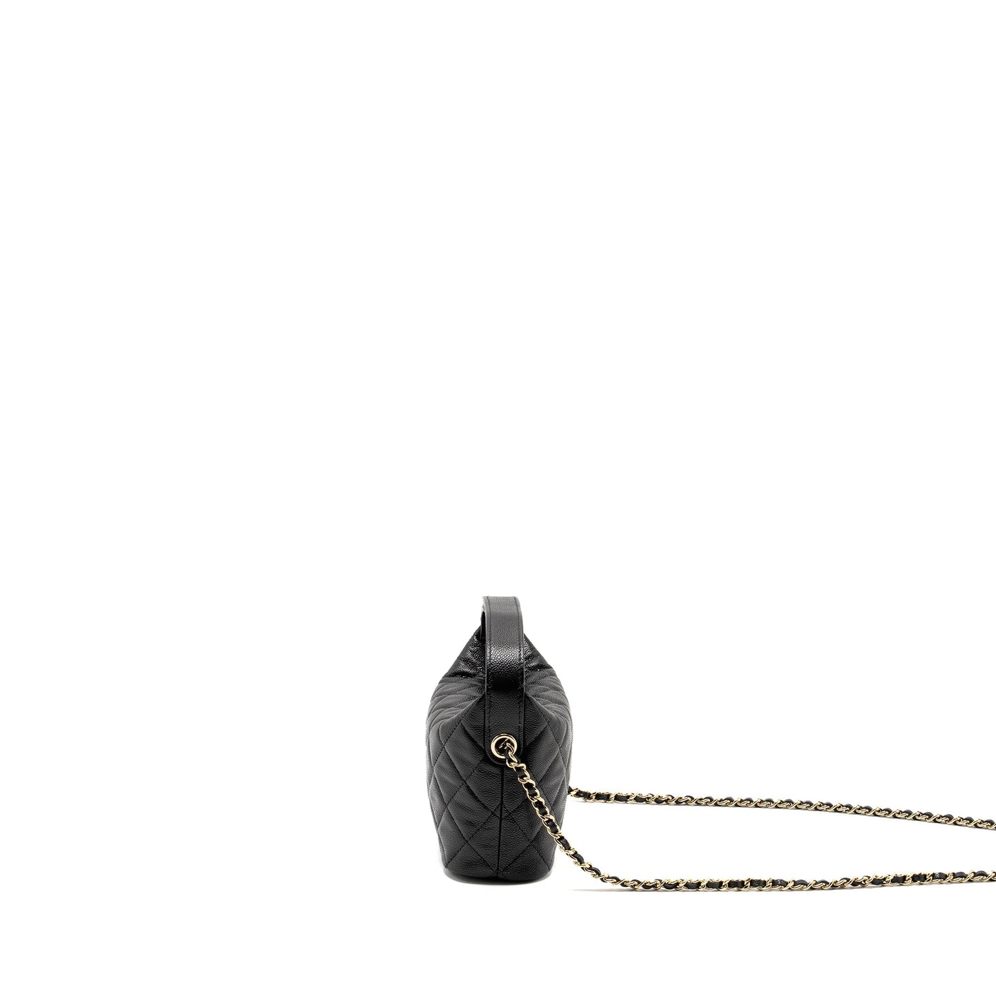 Chanel 25c Quilted Hobo Bag Caviar Black GHW (microchip)