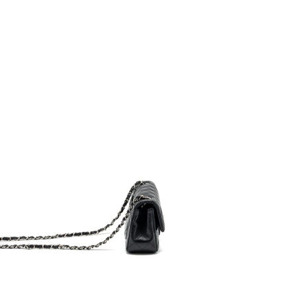 Chanel Mini Rectangular flap bag lambskin black SHW