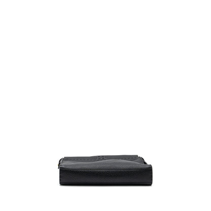 Fendi Peekaboo Fit Mini Selleria Purse with topstiching Leather Black