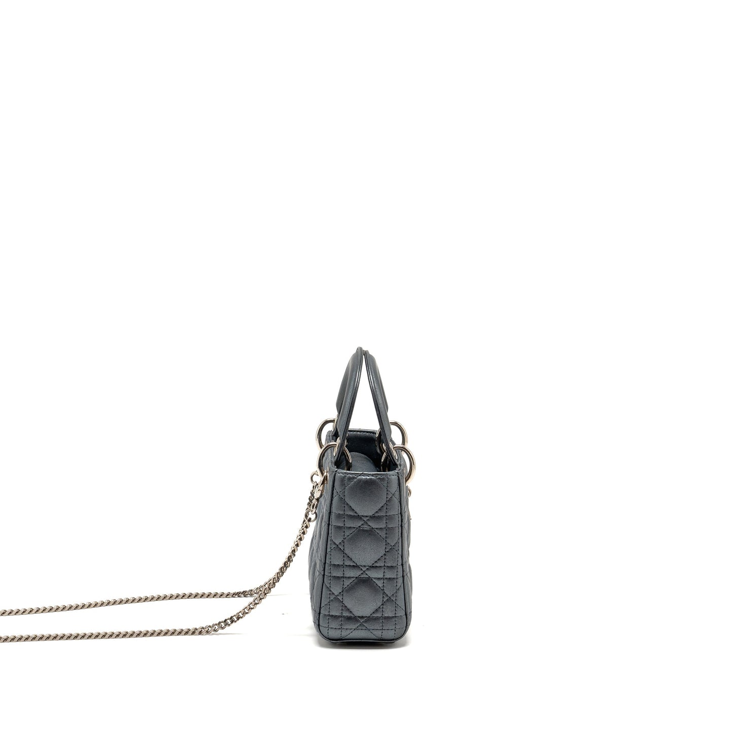 Dior Mini Lady Dior Lambskin Iridescent Grey