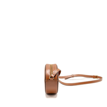 Celine Oval Purse Triomphe Smooth Calfskin Tan