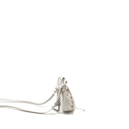 Balenciaga Mini Le Cagole Mini Purse Calfskin White