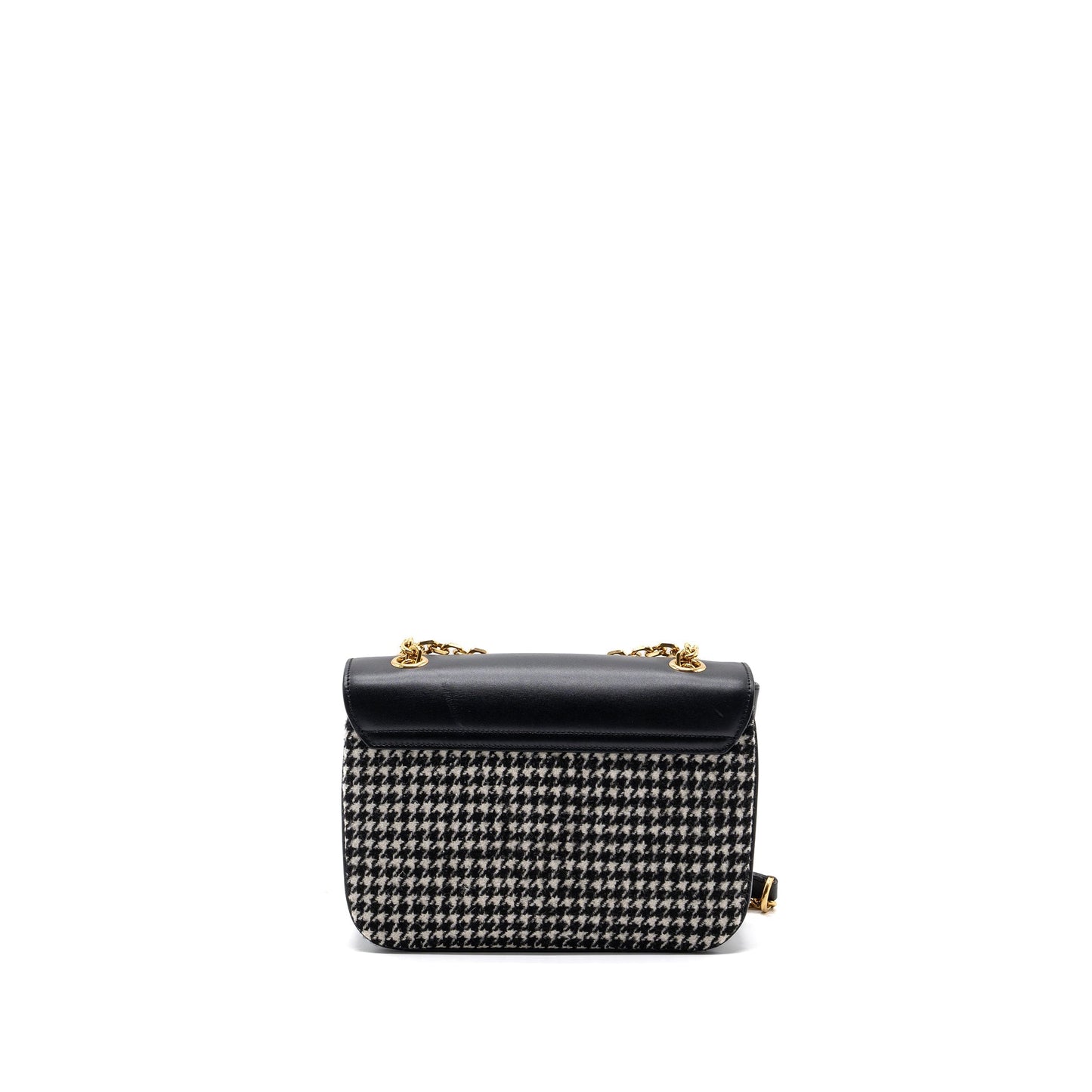 Celine Medium C Purse Tweed/ Leather Black/ White