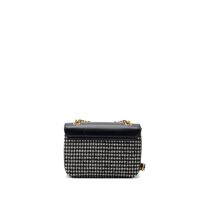 Celine Medium C Purse Tweed/ Leather Black/ White