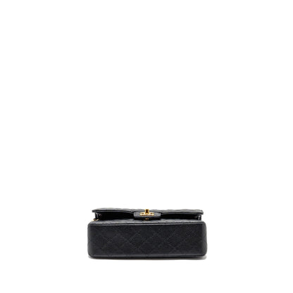 Chanel Small Classic Double Flap Bag Caviar Black GHW (Microchip)