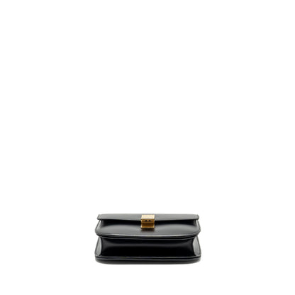 Celine Medium Classic Box Purse Calfskin Black