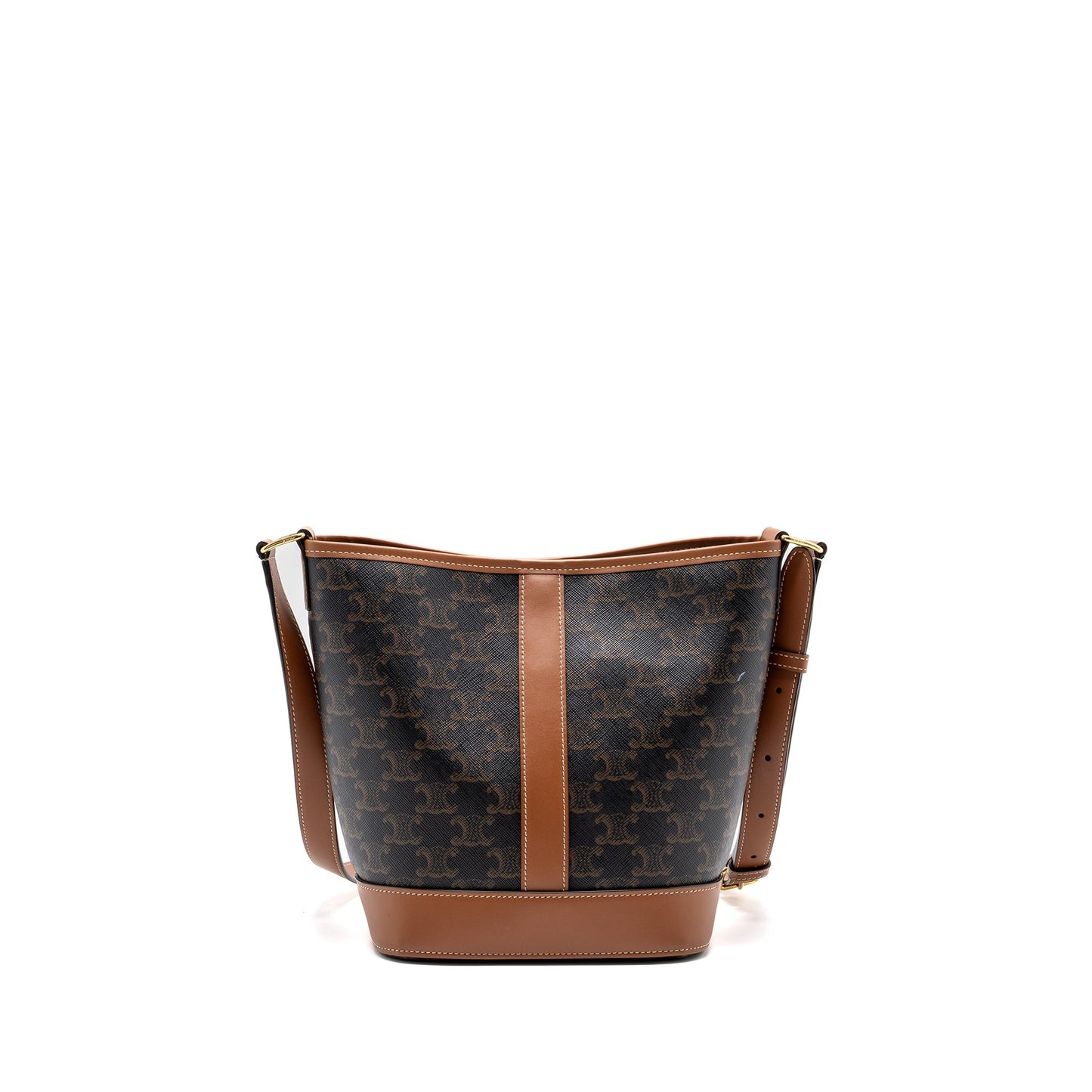 Celine Small Bucket Purse Triomphe Canvas/ Leather
