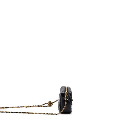 Chanel pearl crush camera bag lambskin black GHW (microchip)