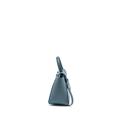 Celine nano belt Purse Grained Calfskin Blue