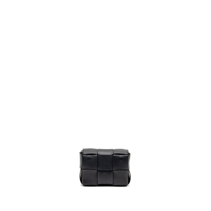 Bottega Veneta Intreccio Cassette Mini Purse Lambskin Black